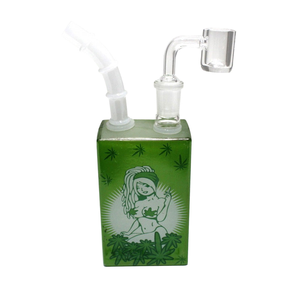 7'' Decal Halloween Design Dab Rig Water Pipe With 14 MM Male Banger