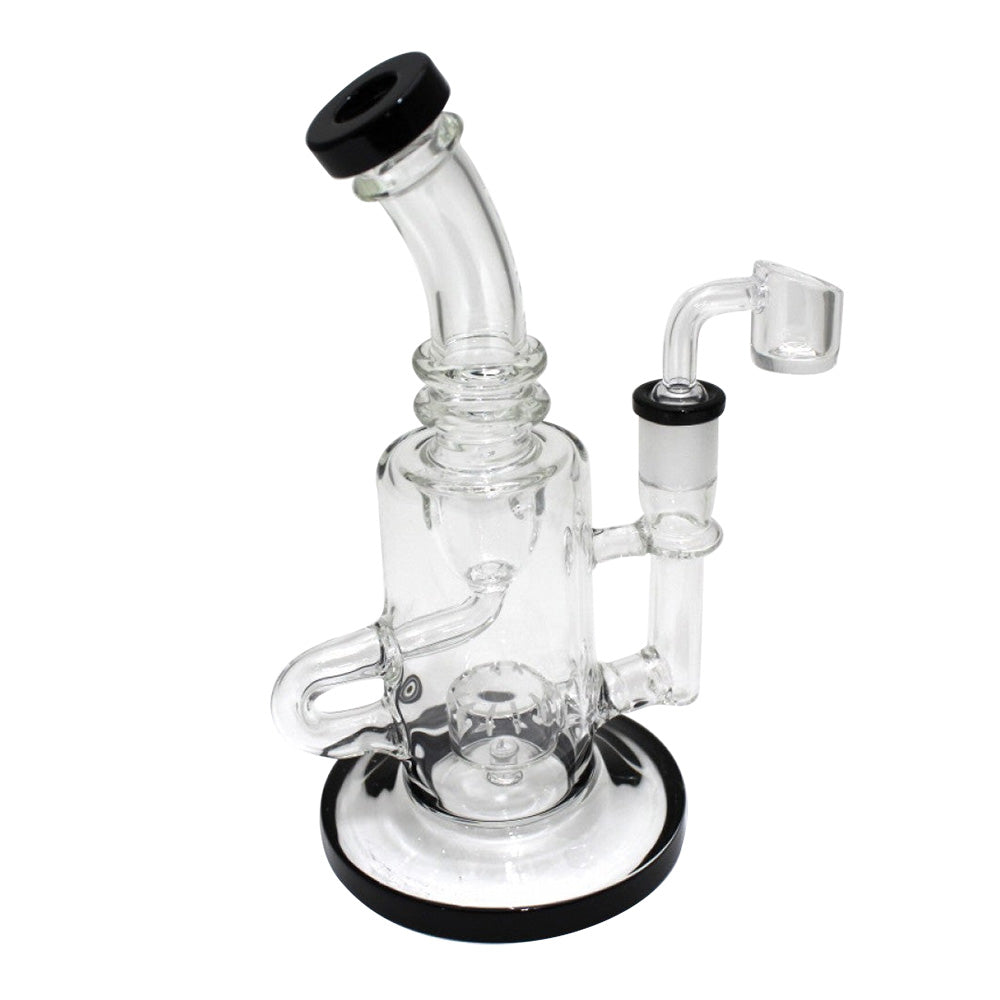 8'' Recycle Handle Design Tube Color Dab Rig Water Pipe With 14 MM Male Banger
