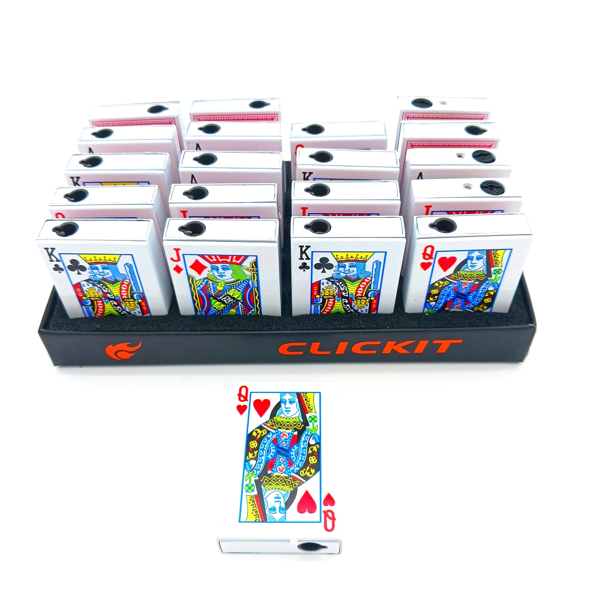 CLICKIT GH-9289 WIND PROOF POKER TORCH LIGHTER 20PCS/BOX