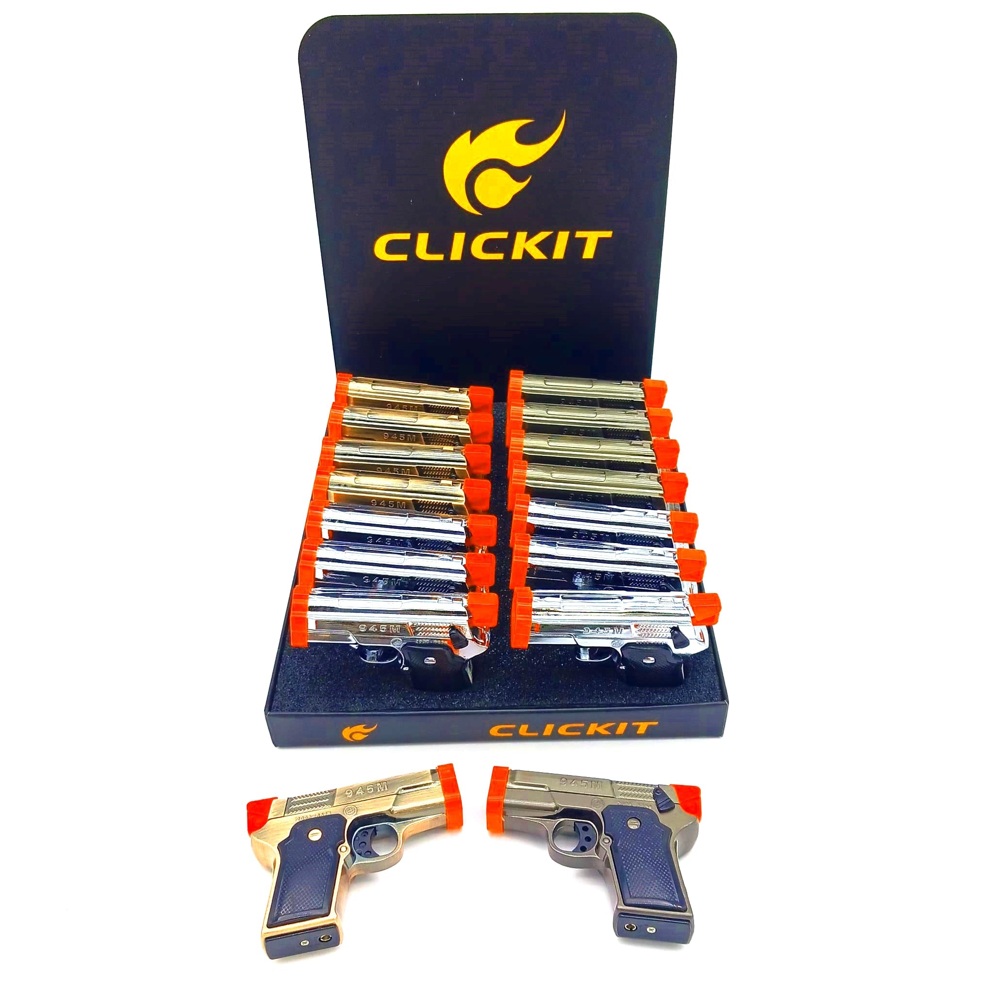 CLICKIT  PISTOL SINGLE  TORCH LIGHTER 16PCSBOX
