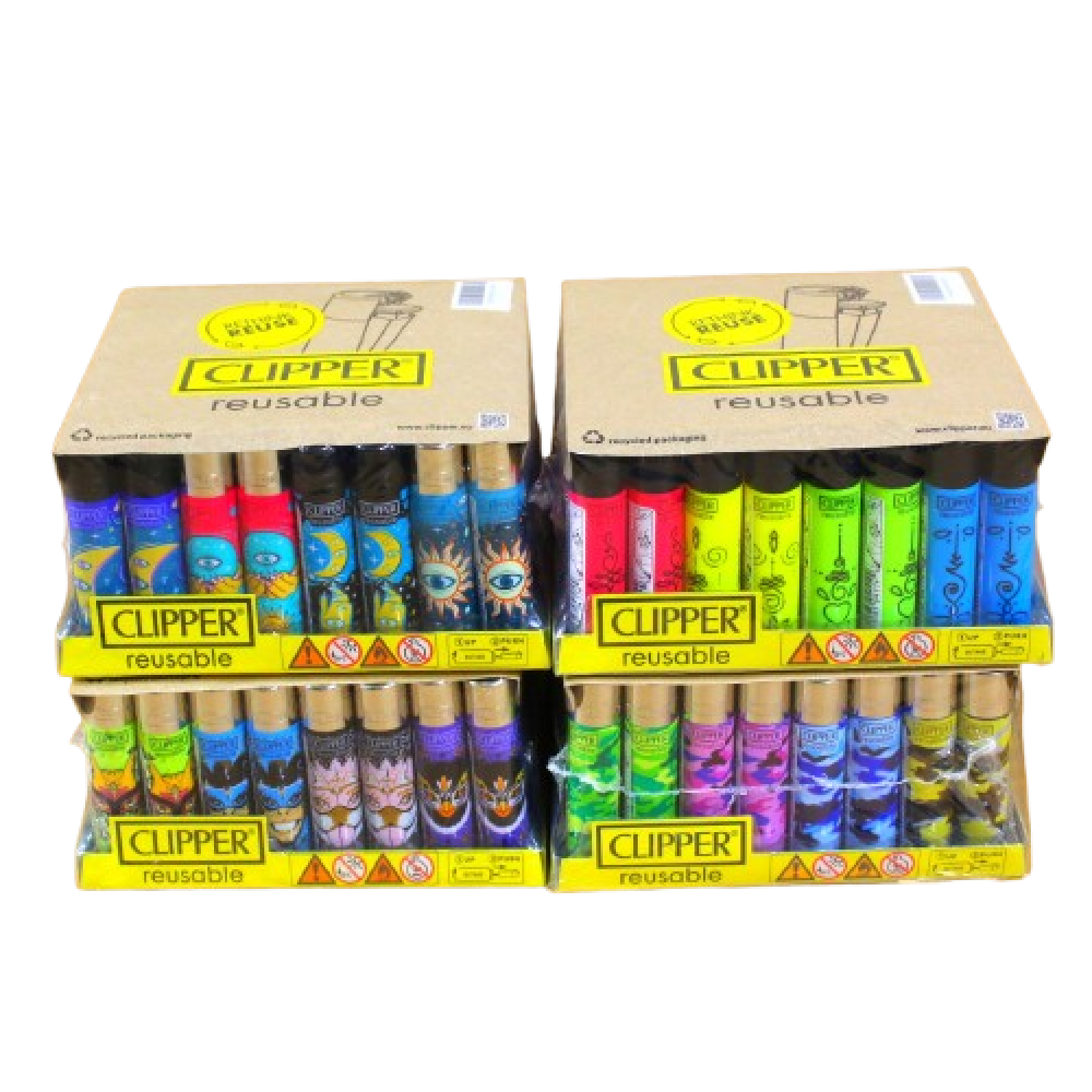 Clipper Lighter Assorted Design & Color 48 Per Pack