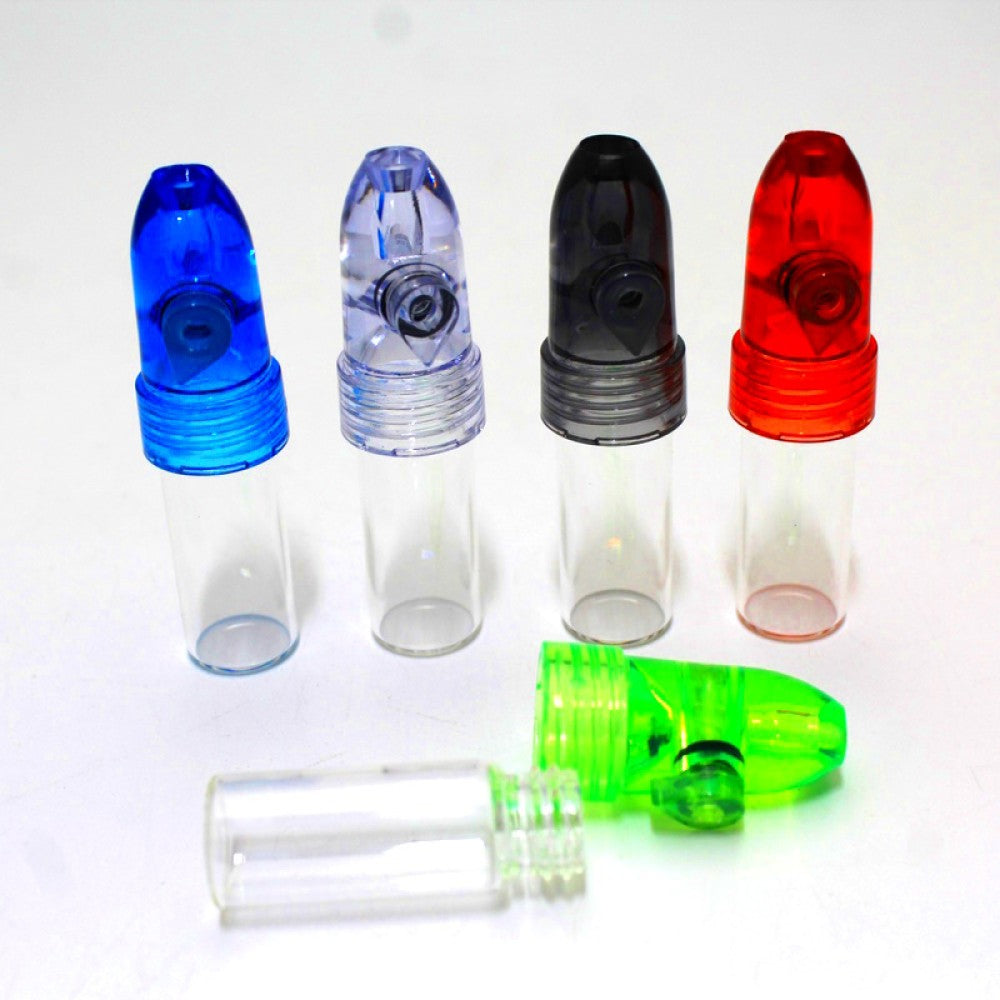 Fancy Plastic Snuff Bullet - Small, portable snuff dispenser for easy and discreet use.