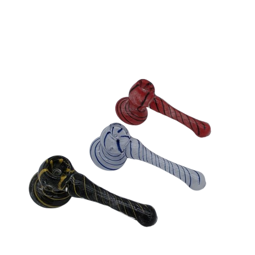 Swirl design glass hammer small