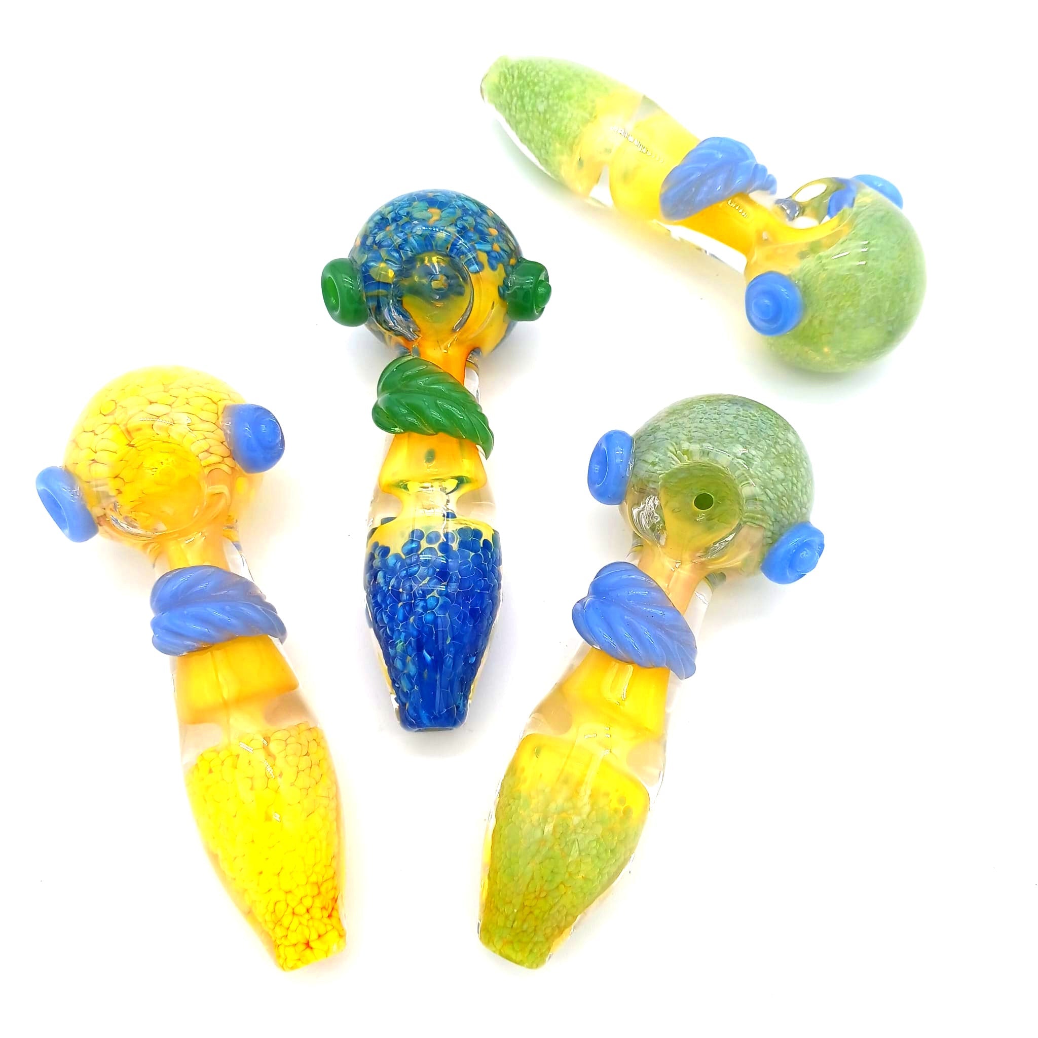 4.5'' Leaf Art Thick  Heavy Duty Glass Hand Pipe