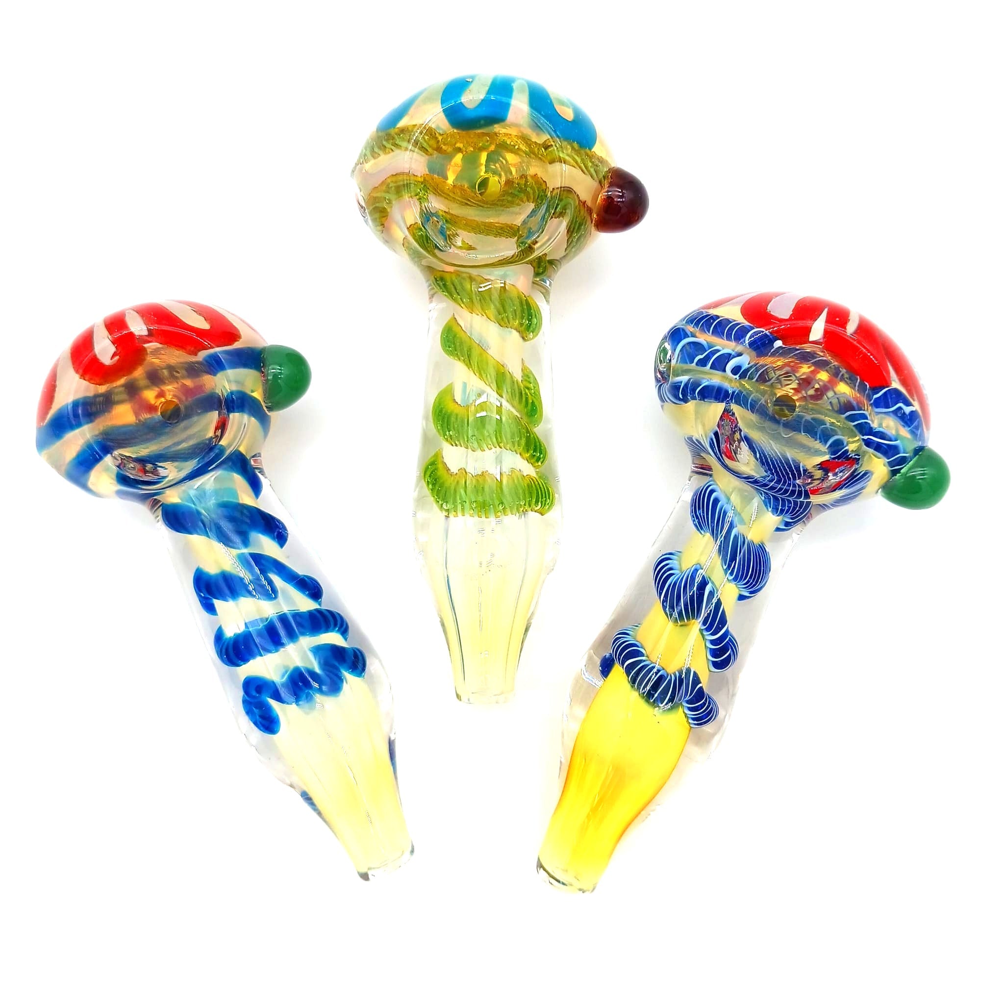 3.5'' Swirl Color Thick Heavy  Duty Glass Hand Pipe