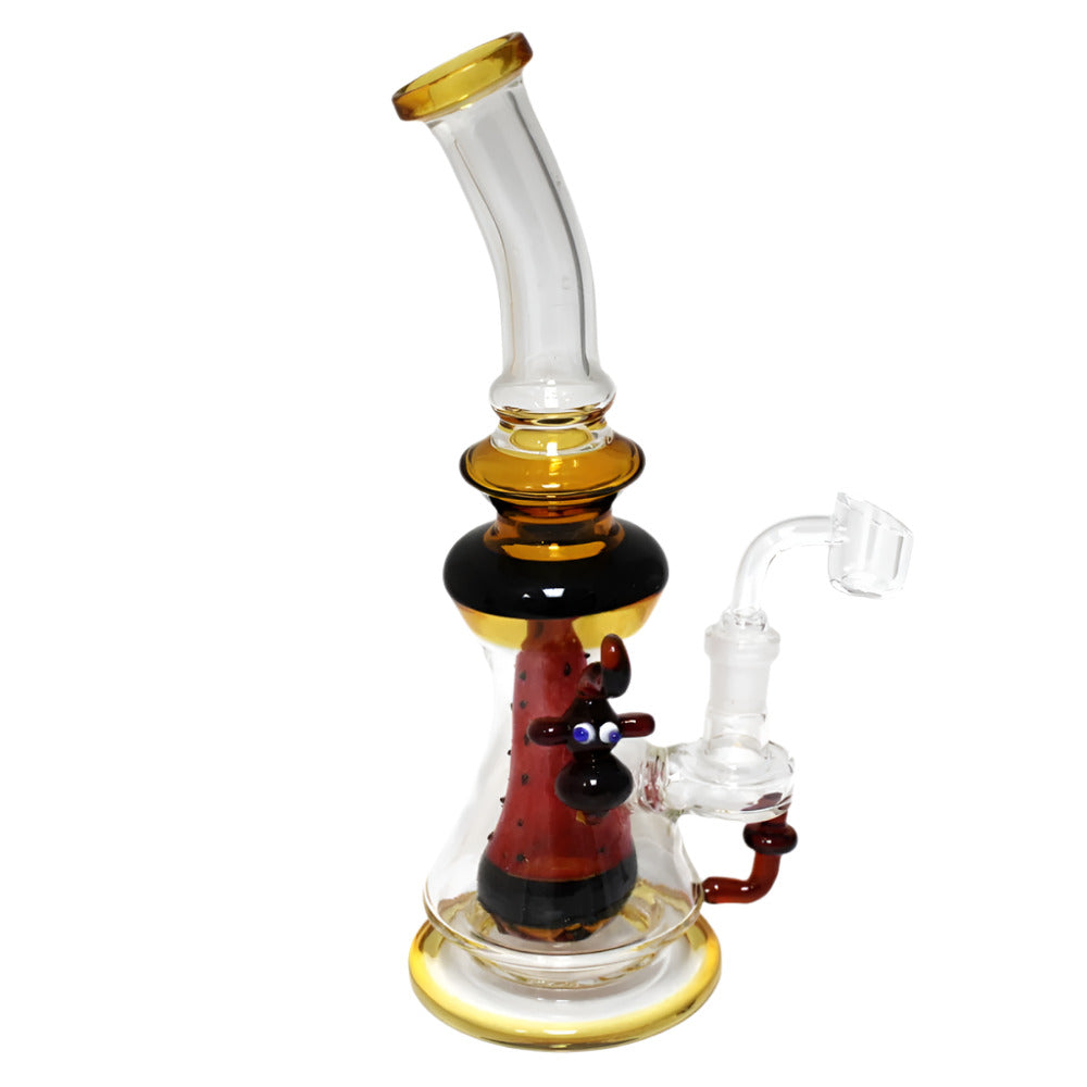 10.5'' Design Assorted Design percolator Water Pipe With 14 MM Male Banger