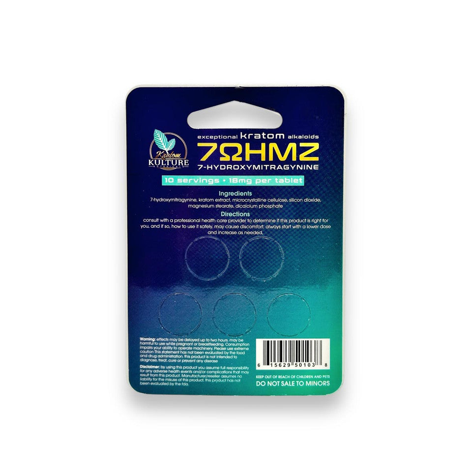 Kratom Kulture 7ohmz Tablets 18mg of 5c tablet