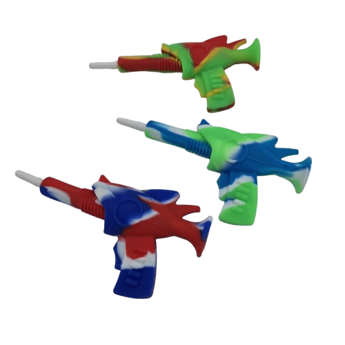 5" Silicon Gun Shape Straw kit with Ceramic Nail 10mm