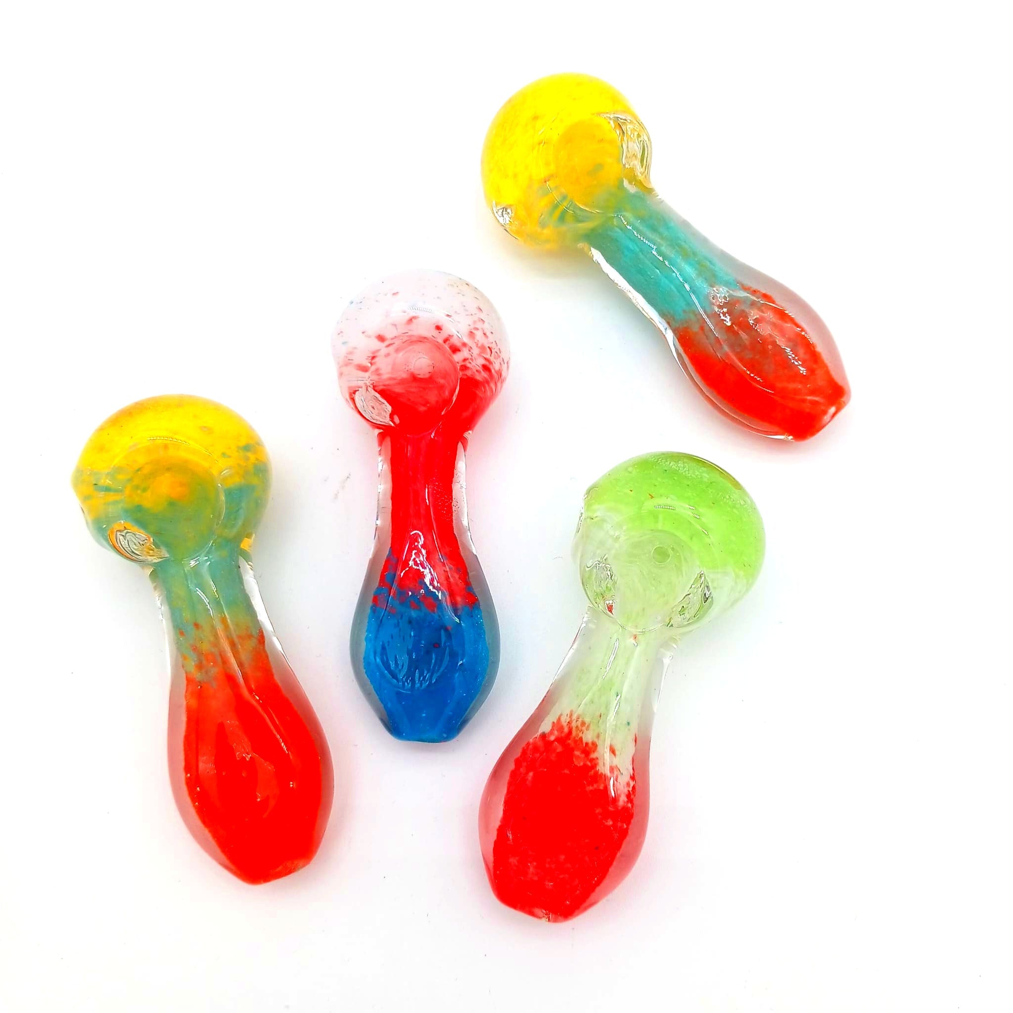 3'' Rasta Color  Heavy Duty Glass Hand Pipe