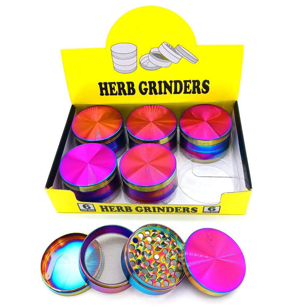 4 Part Rainbow Colour Heavy Duty Grinder 63 MM