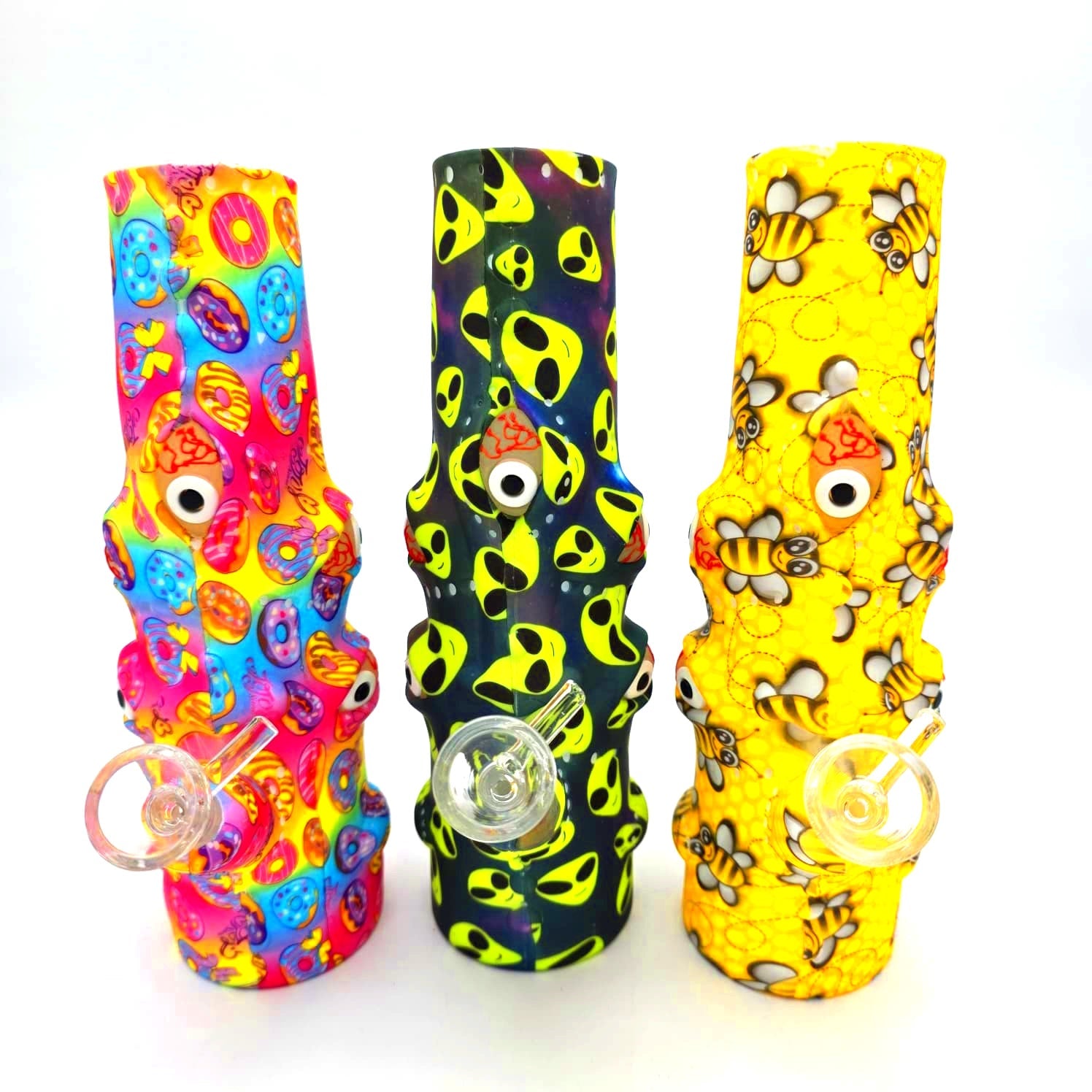 10" Silicon LED Eye Design Water Pipe