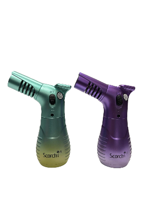 Scorch refillable torch lighter set 6 count assorted design 61871