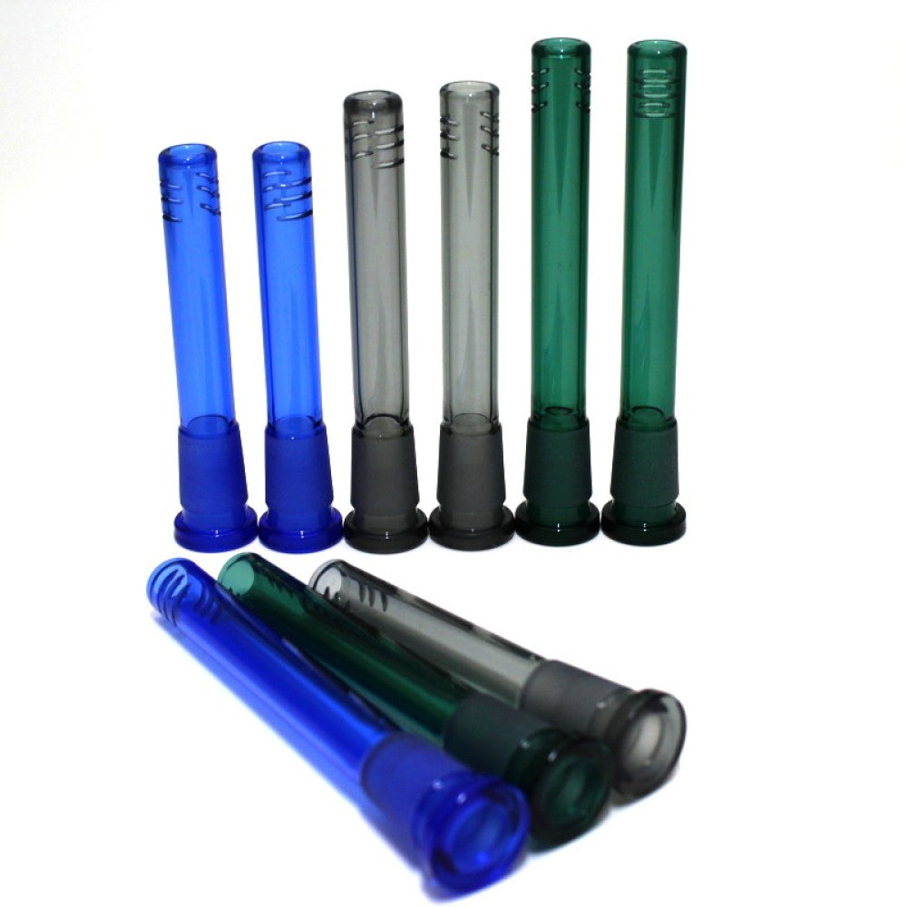Solid Color Down Stem 18 MM Male To 14 MM Female Glass On Glass