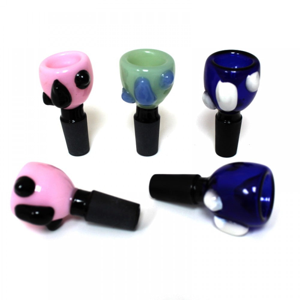 USA Color Design Cubed Dot Assorted Color Glass Bowl 14 MM Male G-G