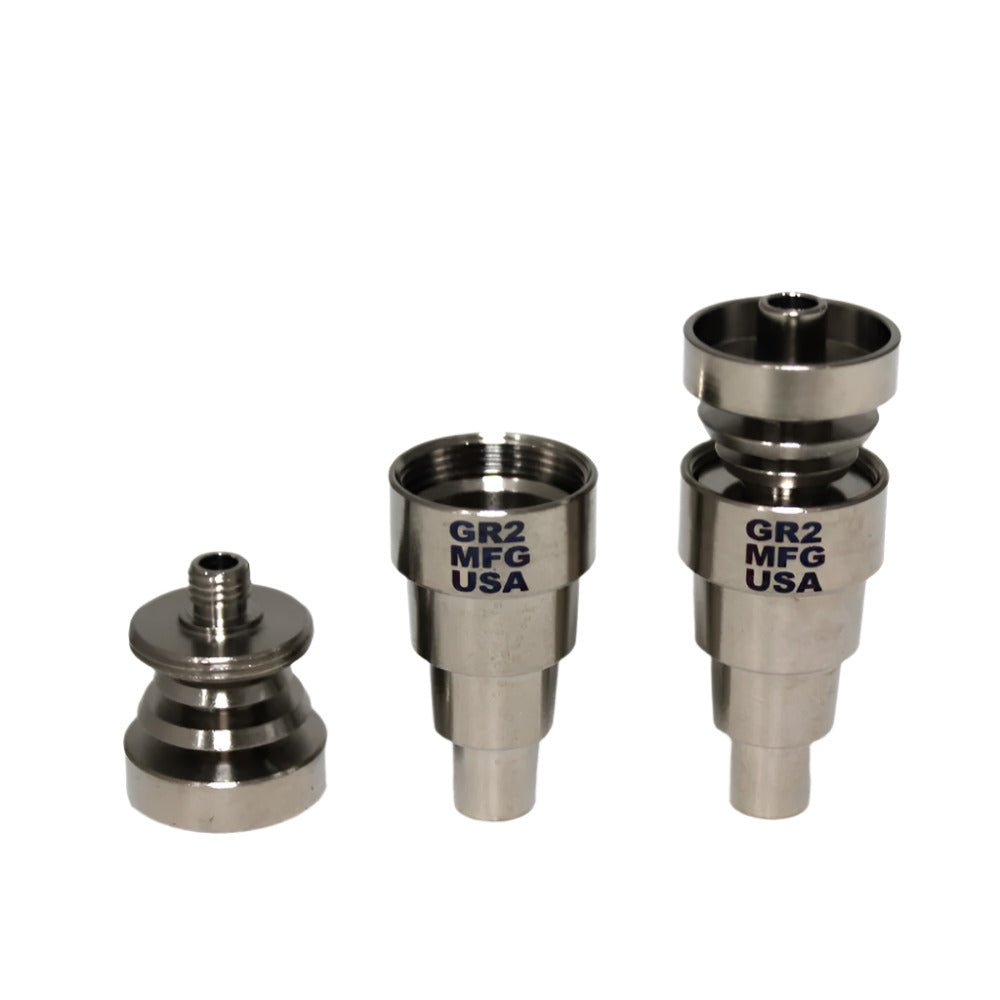 Durable Multi-Size GR2 Titanium Nail for Dabbing – USA Made with Lid
