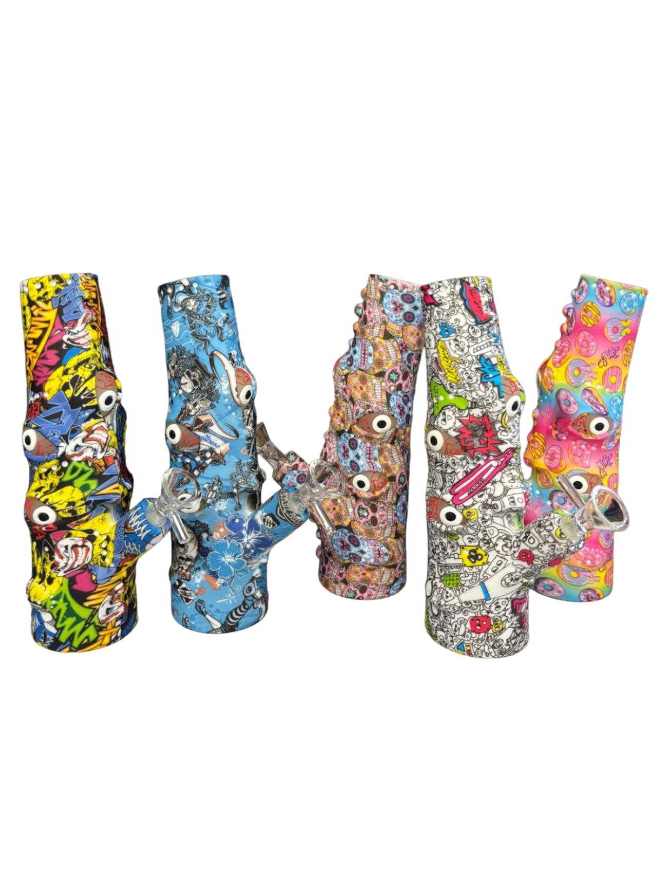 10" Silicon LED Eye Design Water Pipe