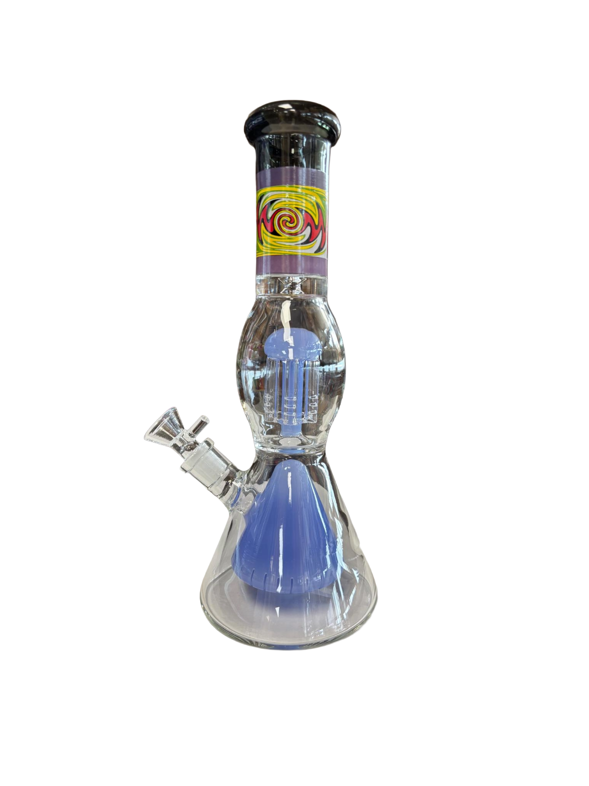 10'' Beaker Tree Percolator Art Color Water Pipe G-G