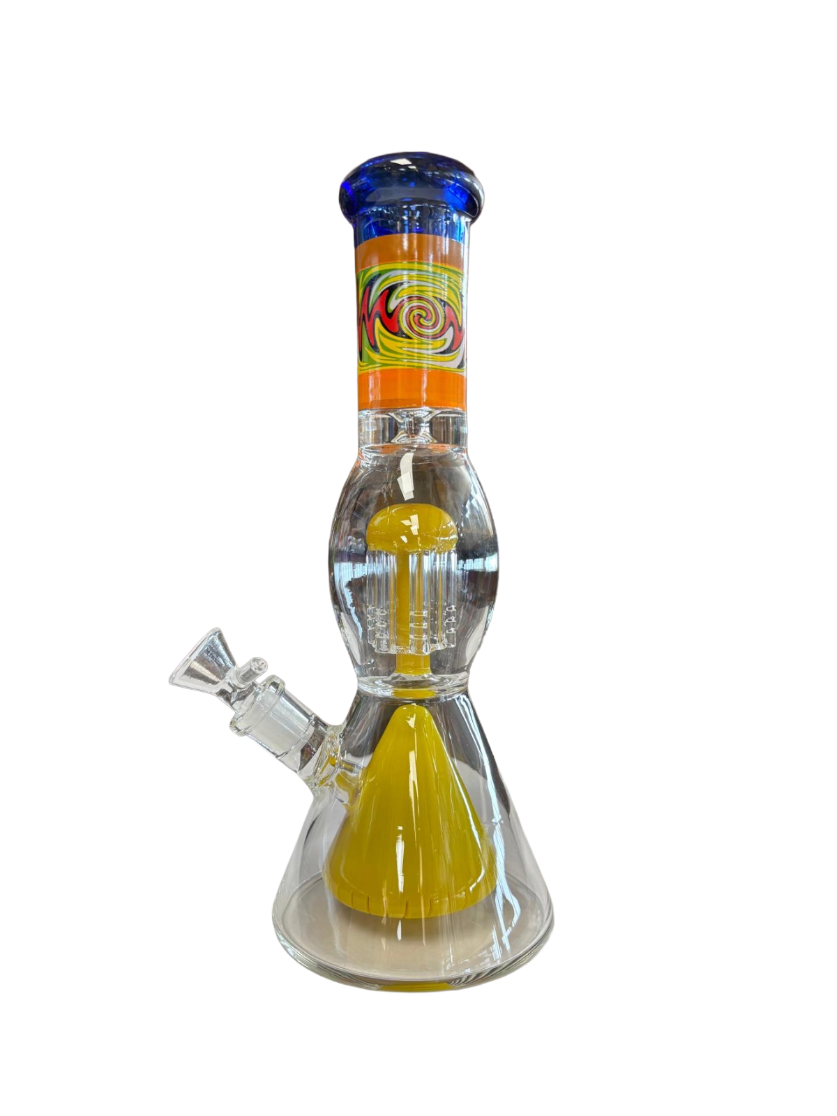 10'' Beaker Tree Percolator Art Color Water Pipe G-G