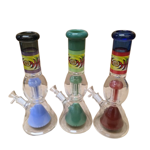 Beaker tree percolator art color water pipe
