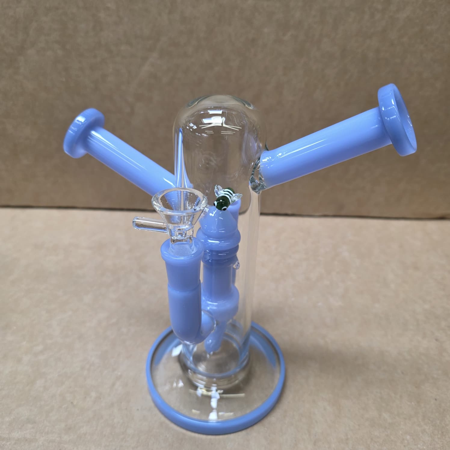 Two side mouth pieces with two bowls water pipe