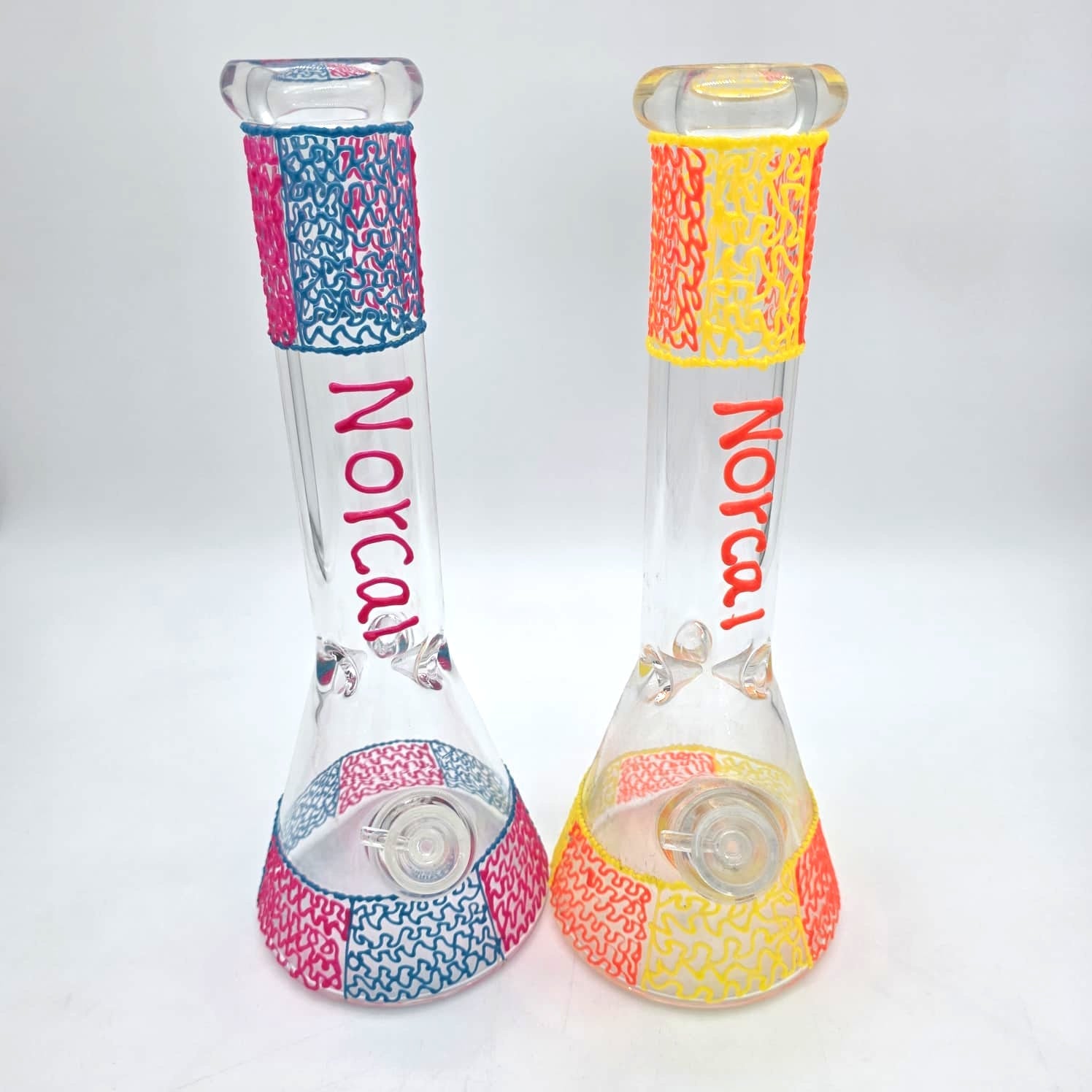 14" Beaker Norcal Glow in the Dark W/P