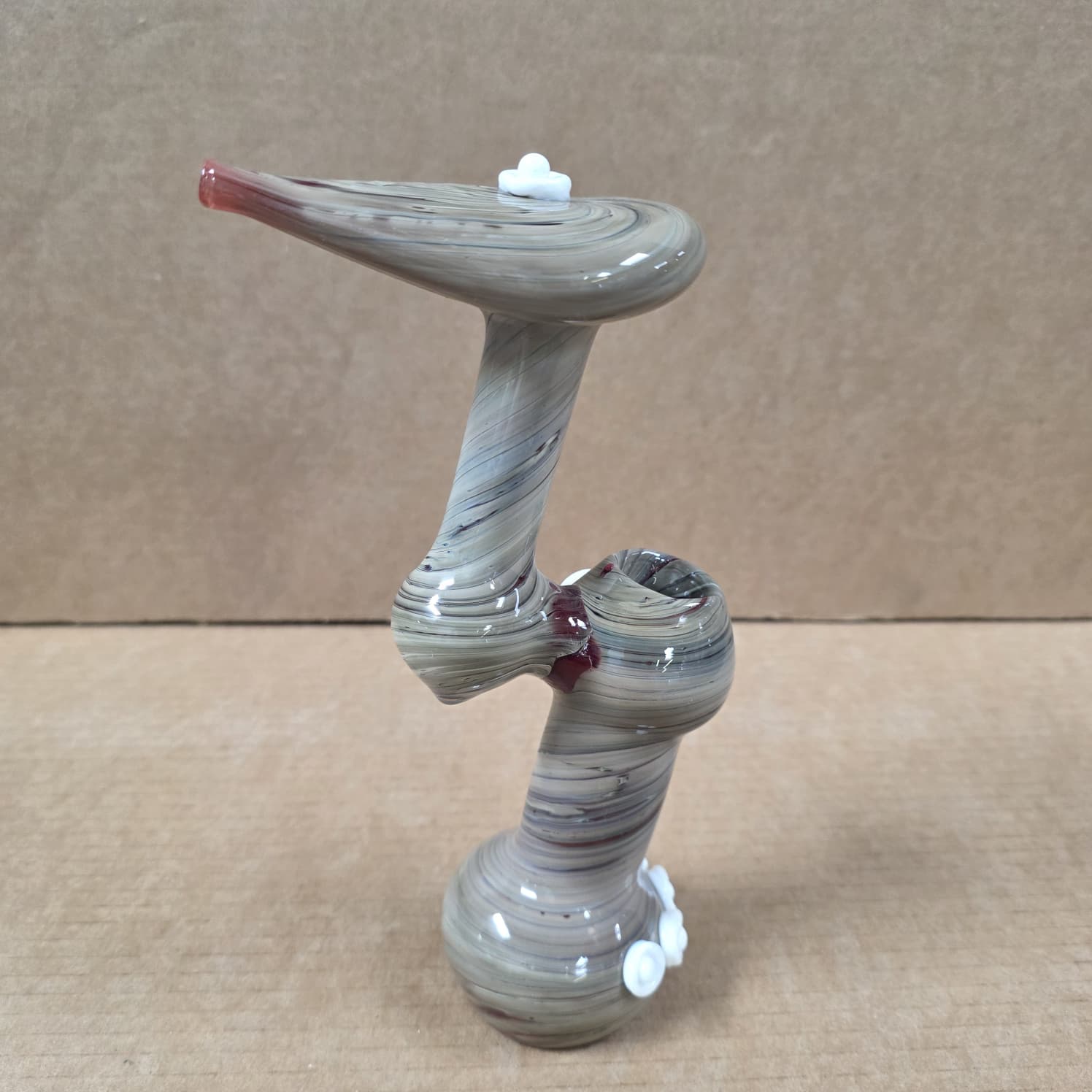White dot art design heavy duty bubbler large size