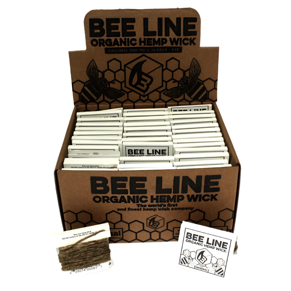 Bee Line Hemp Wick Thin Wick 9 FT with 78-count per pack, featuring compact packaging and natural hemp wick for convenient everyday use.