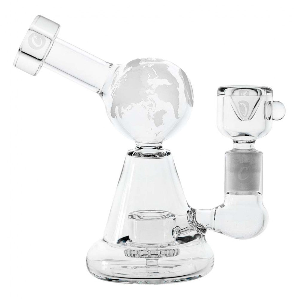 Cookies Globe Glass Rig featuring a compact globe-style design, durable glass construction, smooth polished finish, and distinctive Cookies branding.