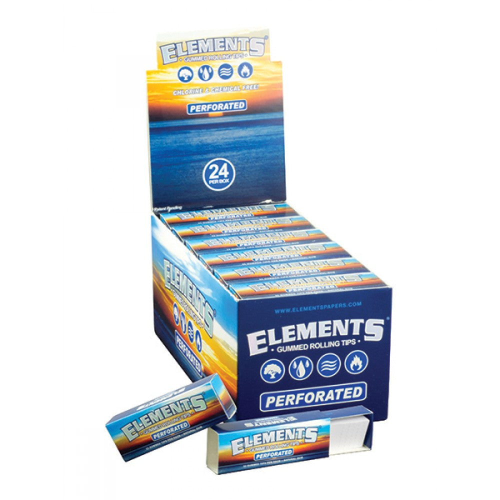 Elements Gummed Tips 33 CT featuring 33 tips per booklet, 24 booklets per box, gummed adhesive edges, sturdy paper construction, and convenient packaging.