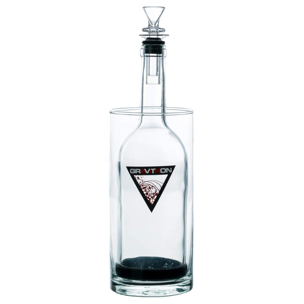 G03 V2 Medium Gravitron Gravity Water Pipe featuring a compact glass design, water filtration chamber, stable base, and distinctive Gravitron style.