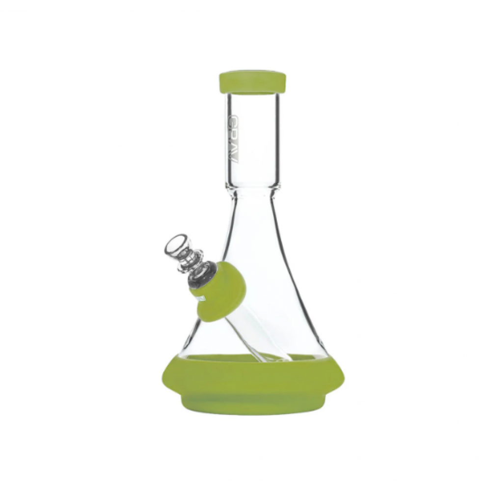 GRAV Deco Beaker in Silicone featuring a stylish decorative design, durable flexible construction, classic beaker shape, and stable base.