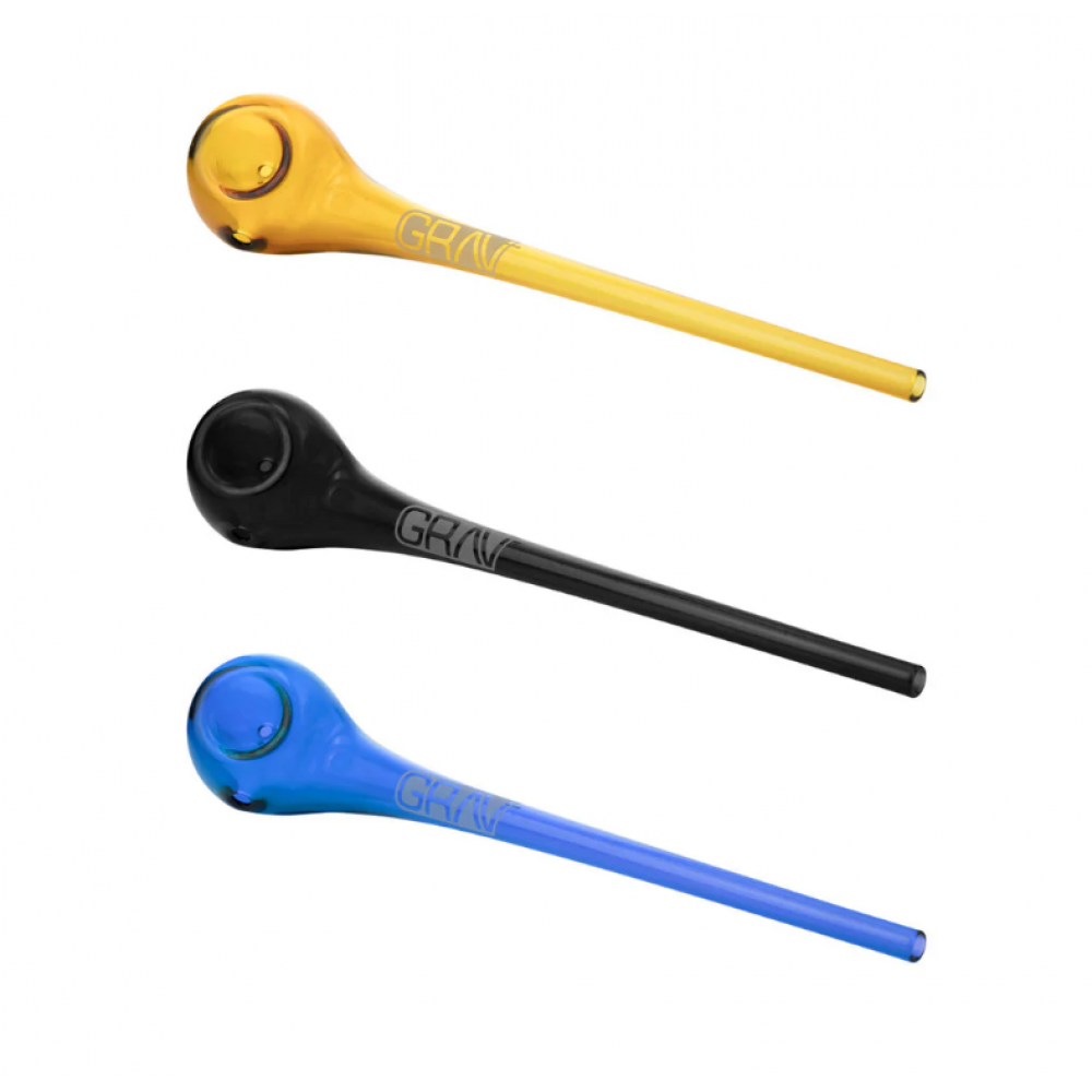 GRAV Gandalf Sherlock curved glass hand pipe with a distinctive design