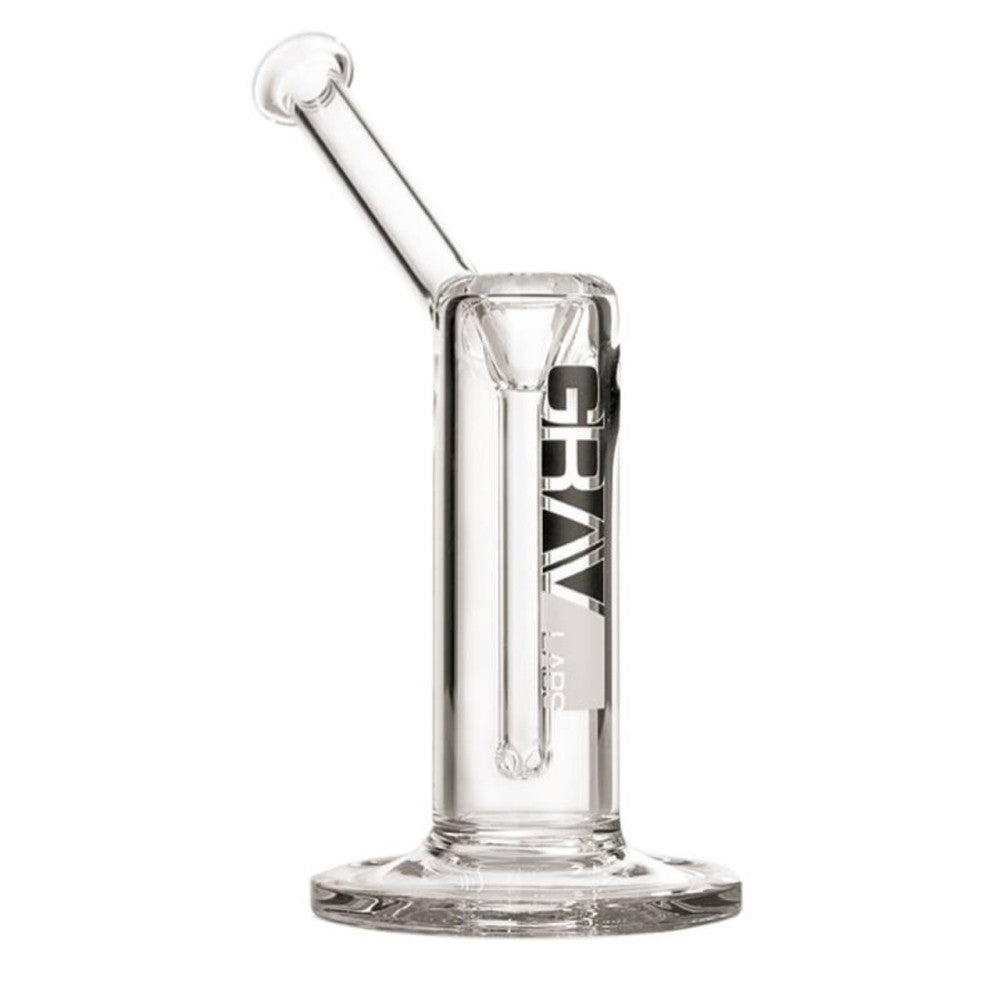 GRAV Small Upright Bubbler Clear with compact upright glass design