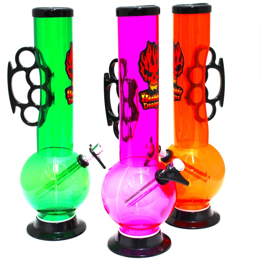 Headway Designs 12-inch Acrylic Bubble Straight Water Pipe featuring a straight tube design, bubble-style chamber, durable acrylic construction, stable base, and eye-catching styling.