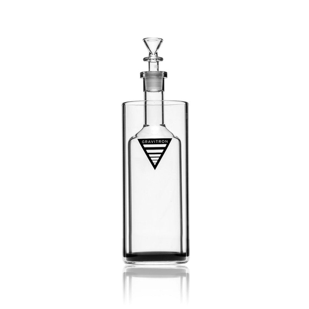 Large Gravitron Gravity Water Pipe featuring durable glass construction, a spacious water chamber, stable base, removable bowl, and classic gravity-style design.