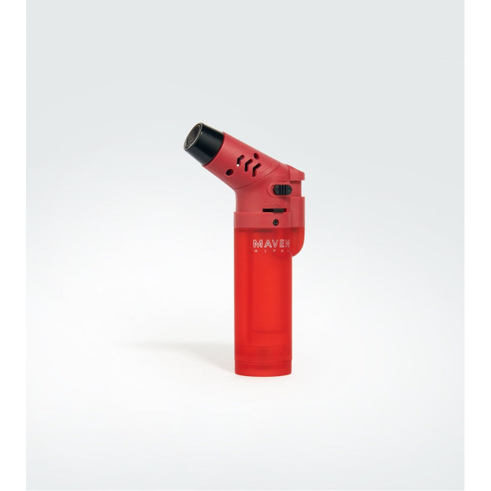 Maven Alpha + Sequoia Collection Transparent Torch Lighters, Item #98-1169TSQ, Featuring a Clear Design and 15 Pieces Per Pack for Retail Display and Wholesale Distribution