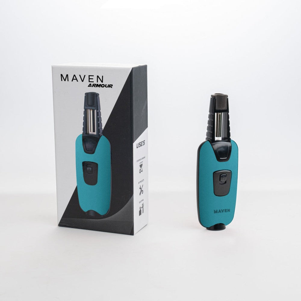 Maven Armour Torch Lighter Showcasing a Sleek Armour-Style Design and Contemporary Appearance for Wholesale Inventory, Retail Shelves, and Product Displays.