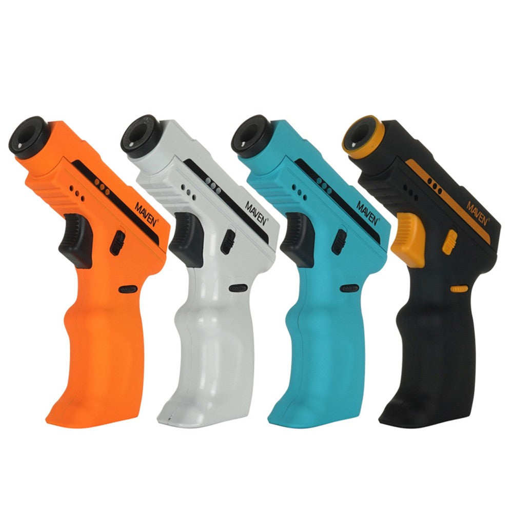 Maven Model K II Torch Lighter Featuring a Sleek Modern Design, Distinctive Styling, and Maven Branding for Retail Displays and Wholesale Lighter Collections.