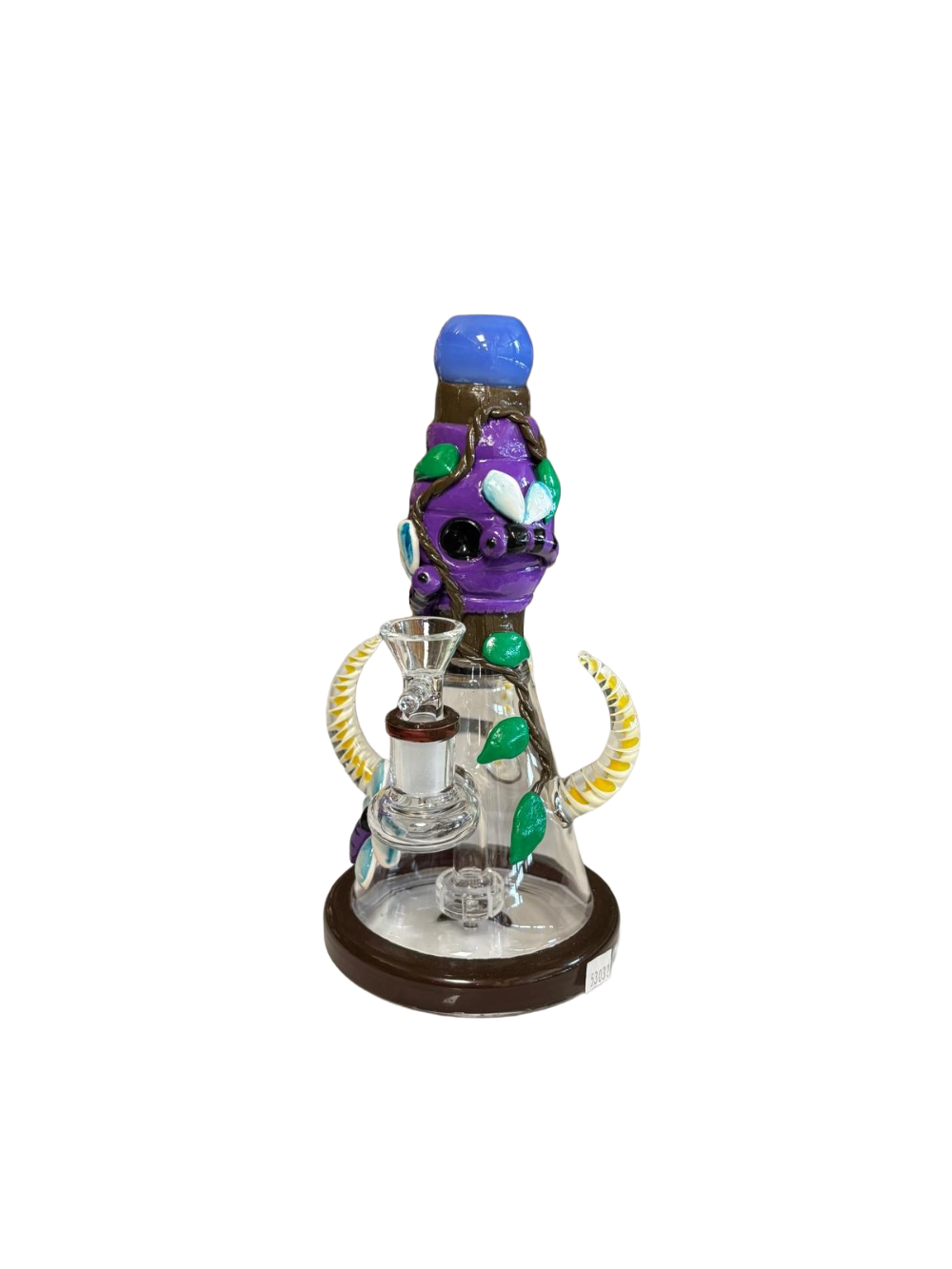 Monster mash beaker base 3 horn with eye water pipe