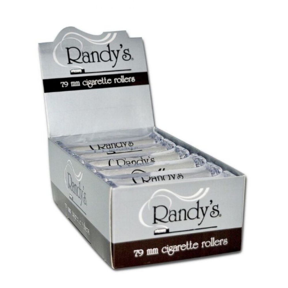 Randy's 79mm Rolling Machine featuring durable rollers, compact design, smooth operation, and 12 rolling machines per pack.