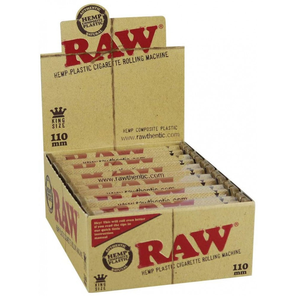 RAW Hemp Composite Plastic King Size 110mm Rolling Machine with 12 Rollers Per Pack and Compact Design