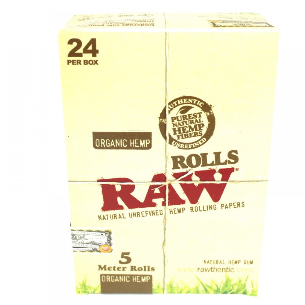 RAW Organic Hemp Wick 5 Meter Rolls with 24 Rolls Per Box, Featuring Natural Hemp Fibers and Convenient Roll Packaging