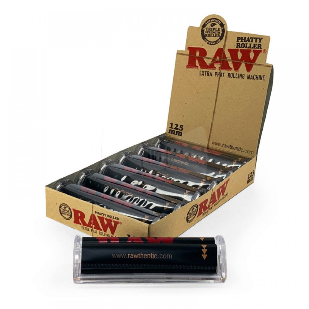 RAW Phatty Rollers 125mm Featuring Original RAW Branding and a Practical Rolling Design, with 6 Rollers Per Box for Retail and Wholesale Supply