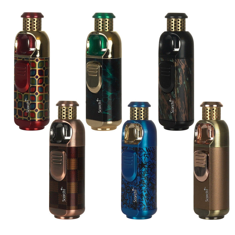Scorch Torch - Standing Hold Button Fancy Torch Lighter (12ct)  Model : 61795
