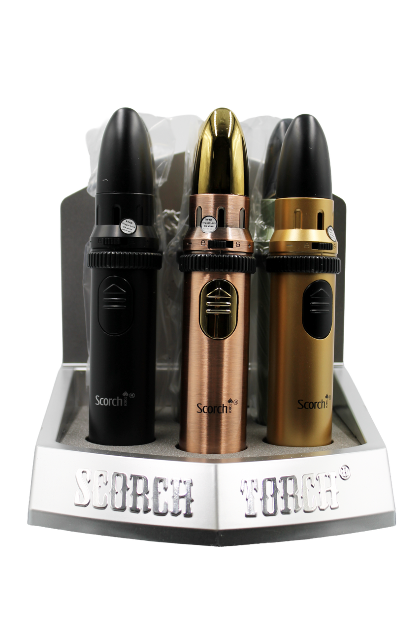 Scorch torch tall single flame large missile torch with changing color flame model : 61862