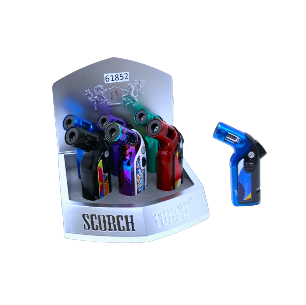 Single torch lighter with lock and cigar punch (6ct) Model : 61852
