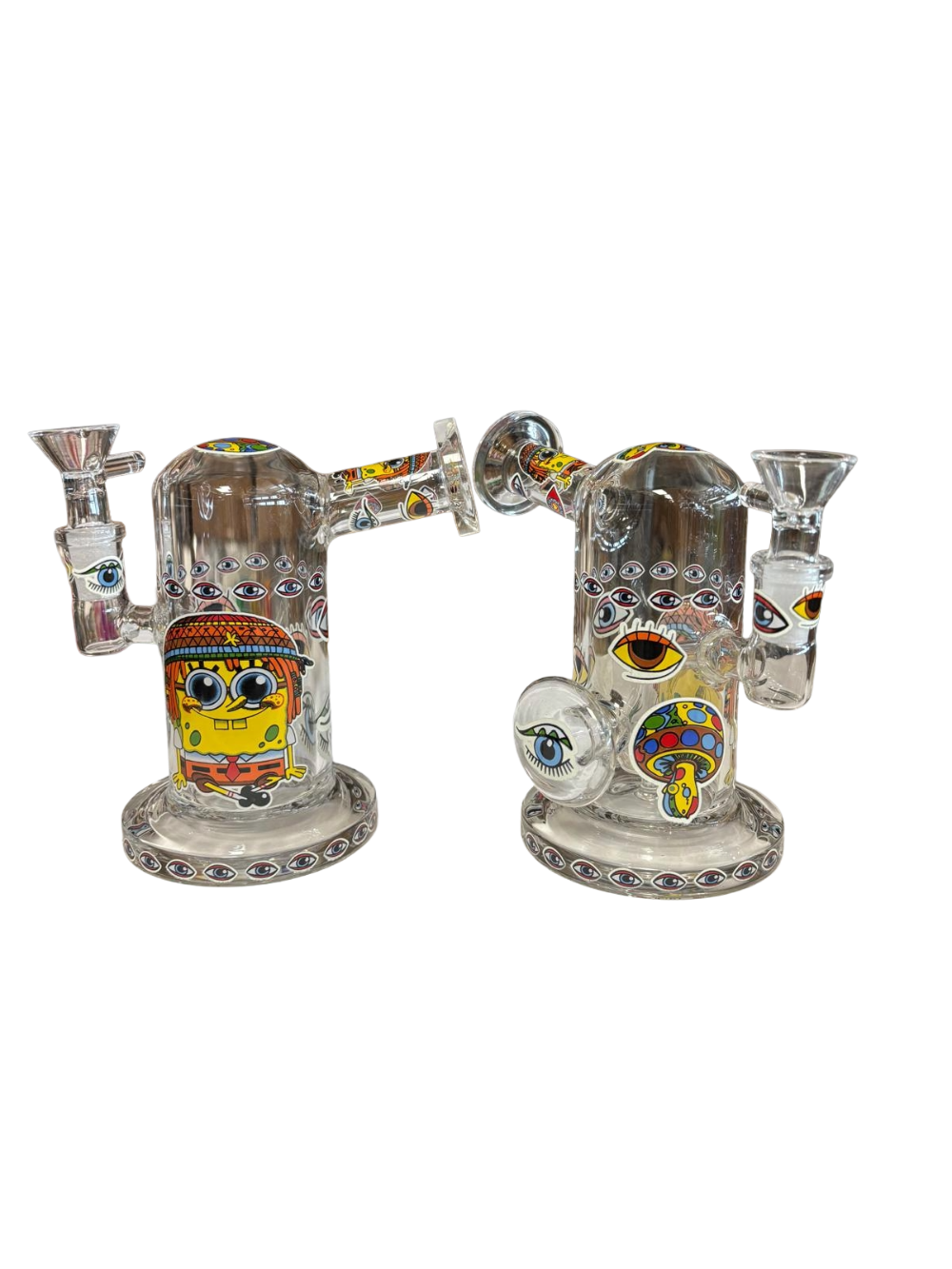 Wide base with sponge bob character water pipe