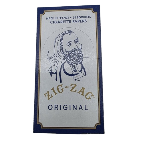 Zig-Zag Original Cigarette Papers 24-Booklet Pack Featuring Classic Zig-Zag Branding and Original Paper Packaging for Retail Displays and Wholesale Smoking Accessory Collections.